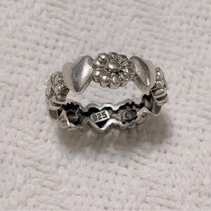 Ring .925 Sterling Hearts & Flowers